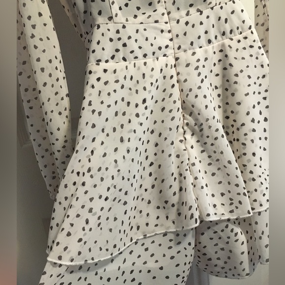 White and Black Spotted Romper. - Picture 8 of 16